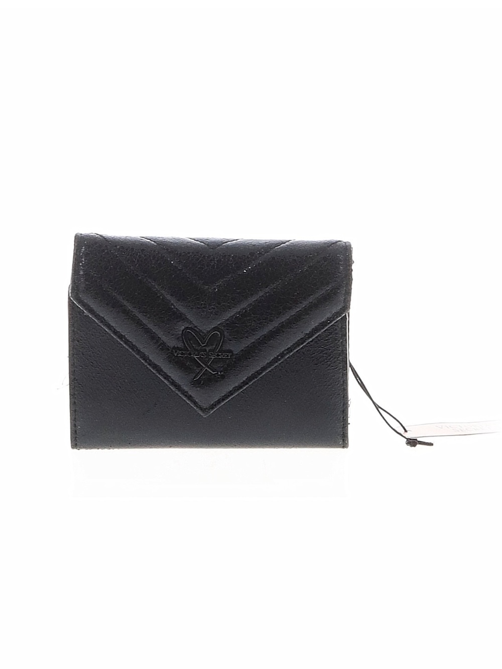 Victoria's Secret Black Quilted Chevron Mini Wallet